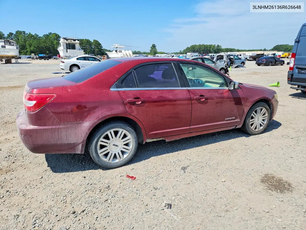 2006 Lincoln Zephyr VIN: 3LNHM26136R626648 Lot: 60447376