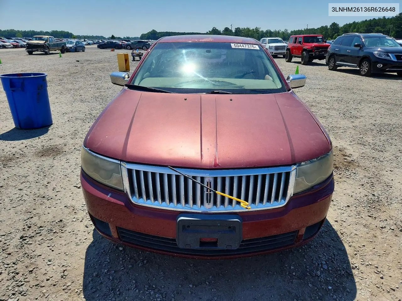 2006 Lincoln Zephyr VIN: 3LNHM26136R626648 Lot: 60447376