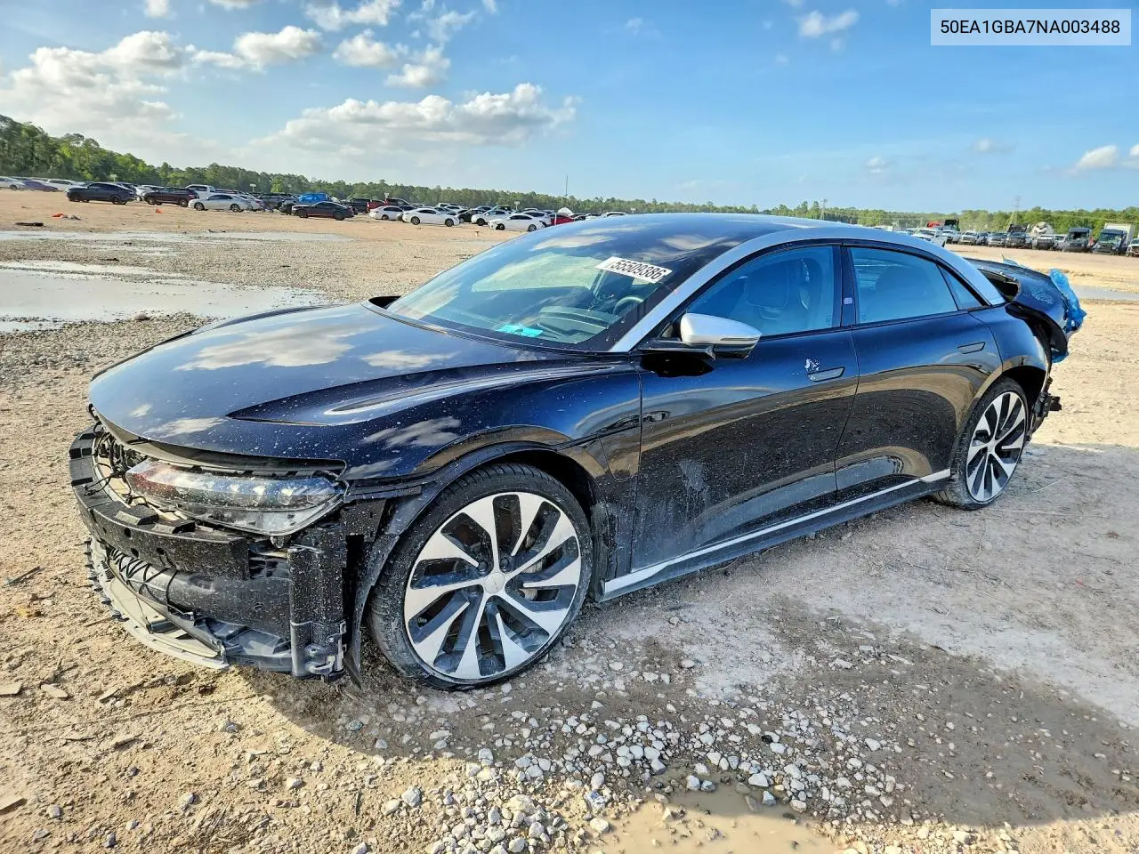 2022 Lucid Motors Air Grand Touring VIN: 50EA1GBA7NA003488 Lot: 55509386