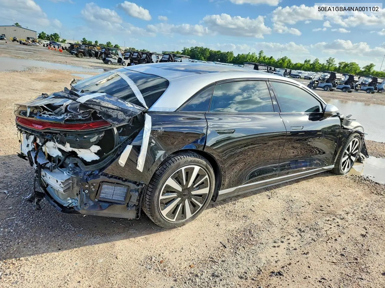 2022 Lucid Motors Air Grand Touring VIN: 50EA1GBA4NA001102 Lot: 55511636