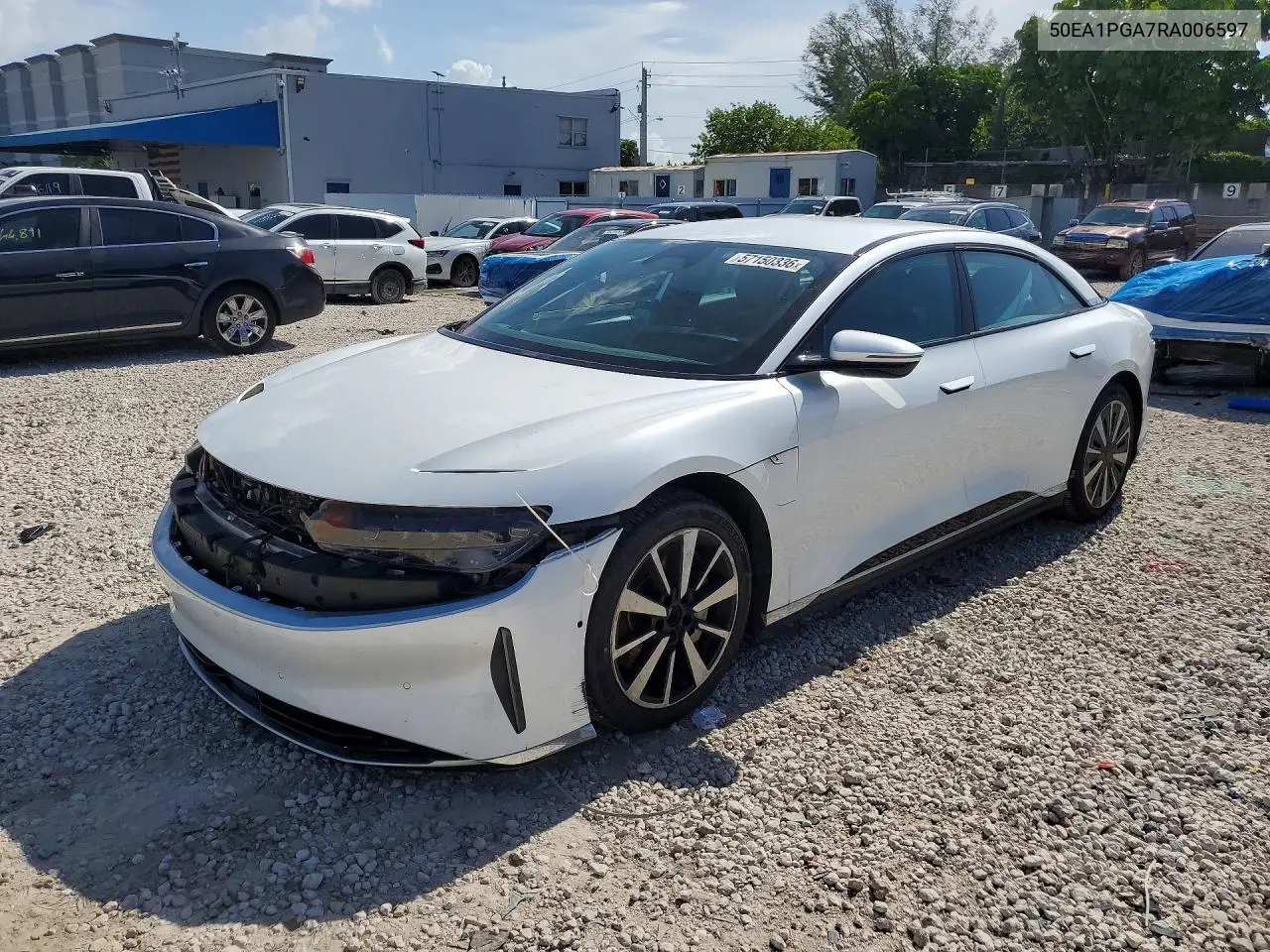 2024 Lucid Motors Air Pure VIN: 50EA1PGA7RA006597 Lot: 57150336