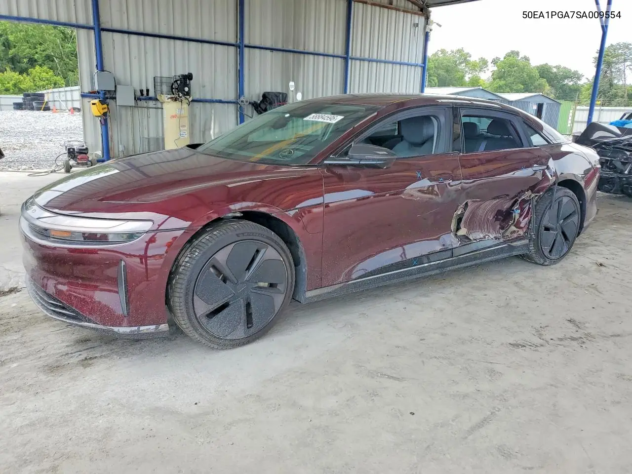 2025 Lucid Motors Air Pure VIN: 50EA1PGA7SA009554 Lot: 58884596