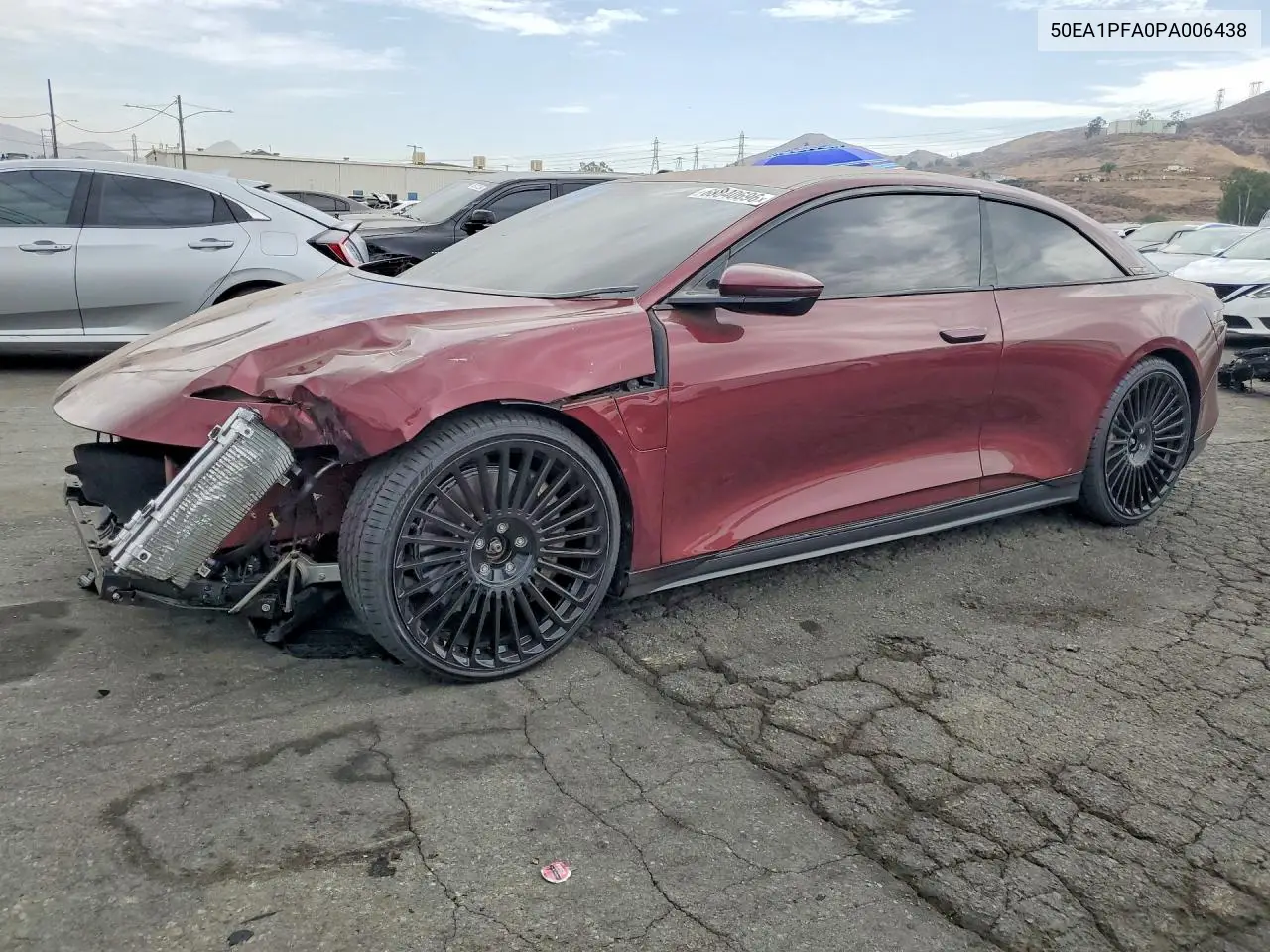 2023 Lucid Motors Air Pure VIN: 50EA1PFA0PA006438 Lot: 60840696