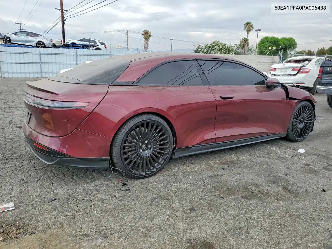 2023 Lucid Motors Air Pure VIN: 50EA1PFA0PA006438 Lot: 60840696