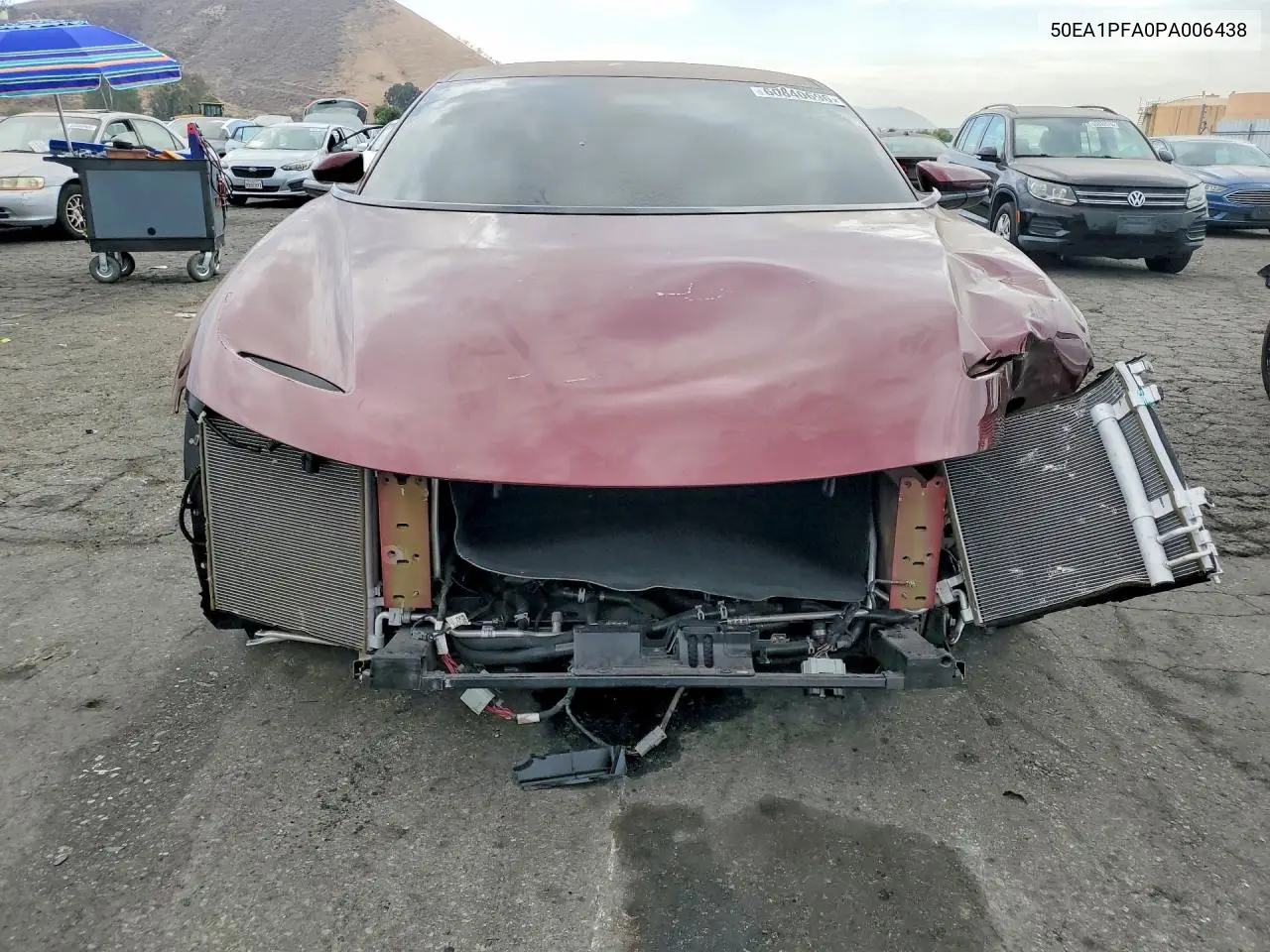 2023 Lucid Motors Air Pure VIN: 50EA1PFA0PA006438 Lot: 60840696