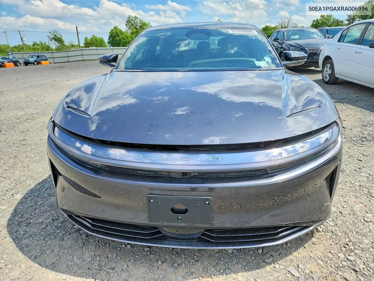 2024 Lucid Motors Air Pure VIN: 50EA1PGAXRA006996 Lot: 57970066