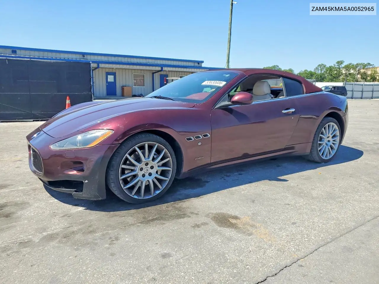 2010 Maserati Granturismo VIN: ZAM45KMA5A0052965 Lot: 53630686
