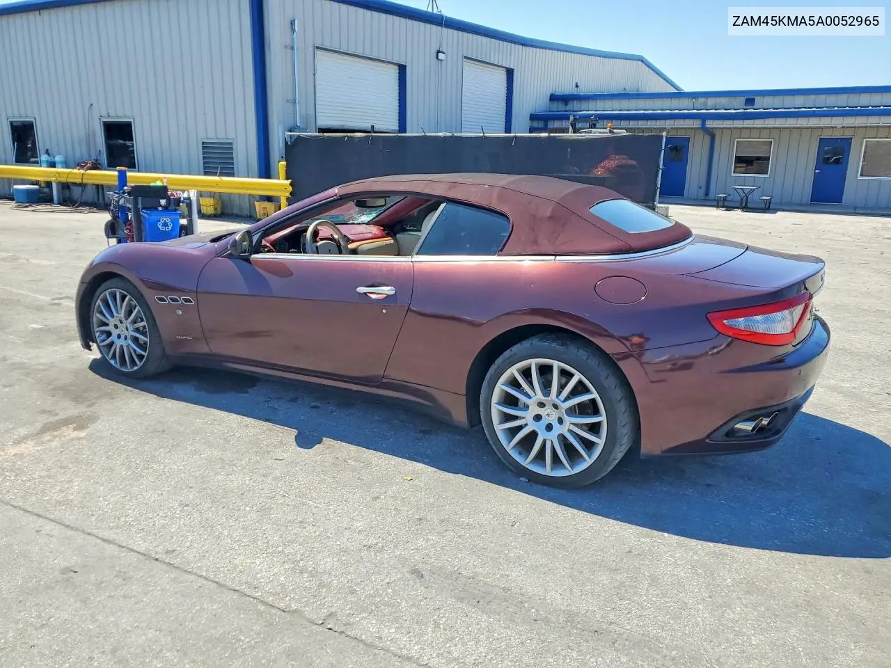 2010 Maserati Granturismo VIN: ZAM45KMA5A0052965 Lot: 53630686