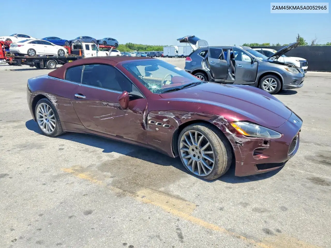 2010 Maserati Granturismo VIN: ZAM45KMA5A0052965 Lot: 53630686