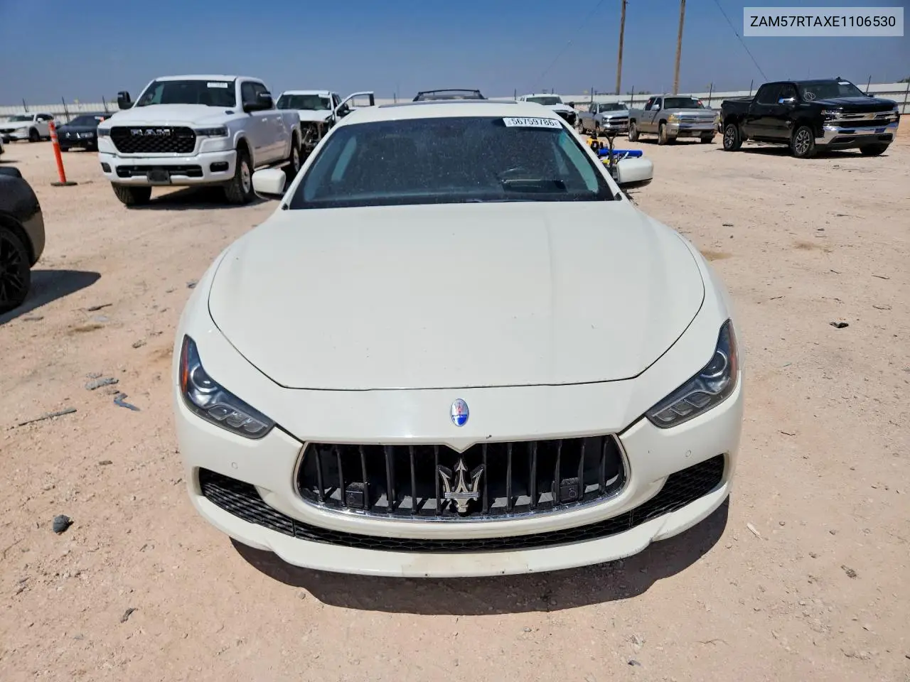 2014 Maserati Ghibli S VIN: ZAM57RTAXE1106530 Lot: 56759786