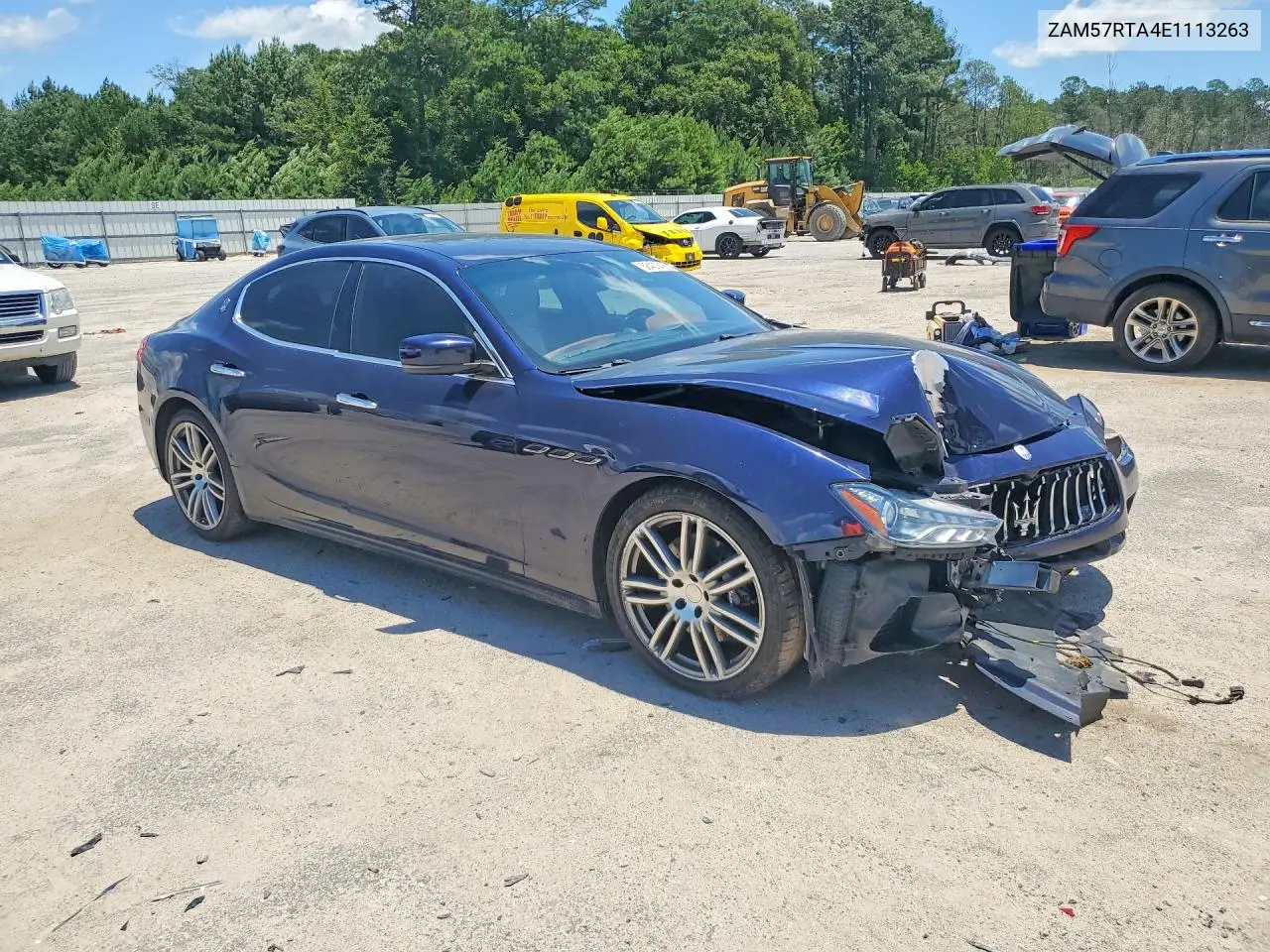 2014 Maserati Ghibli S VIN: ZAM57RTA4E1113263 Lot: 58437406