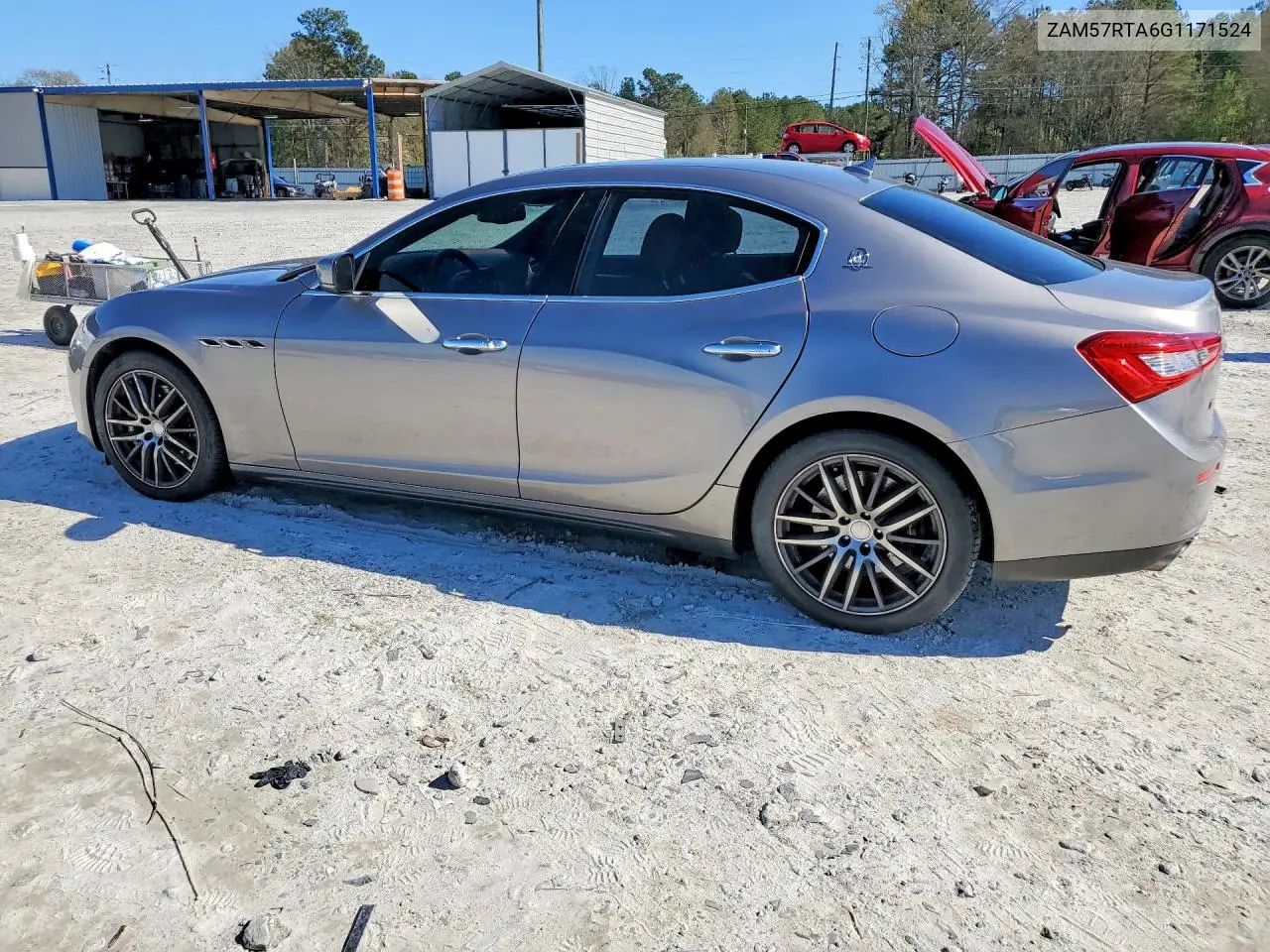 2016 Maserati Ghibli S VIN: ZAM57RTA6G1171524 Lot: 46117856