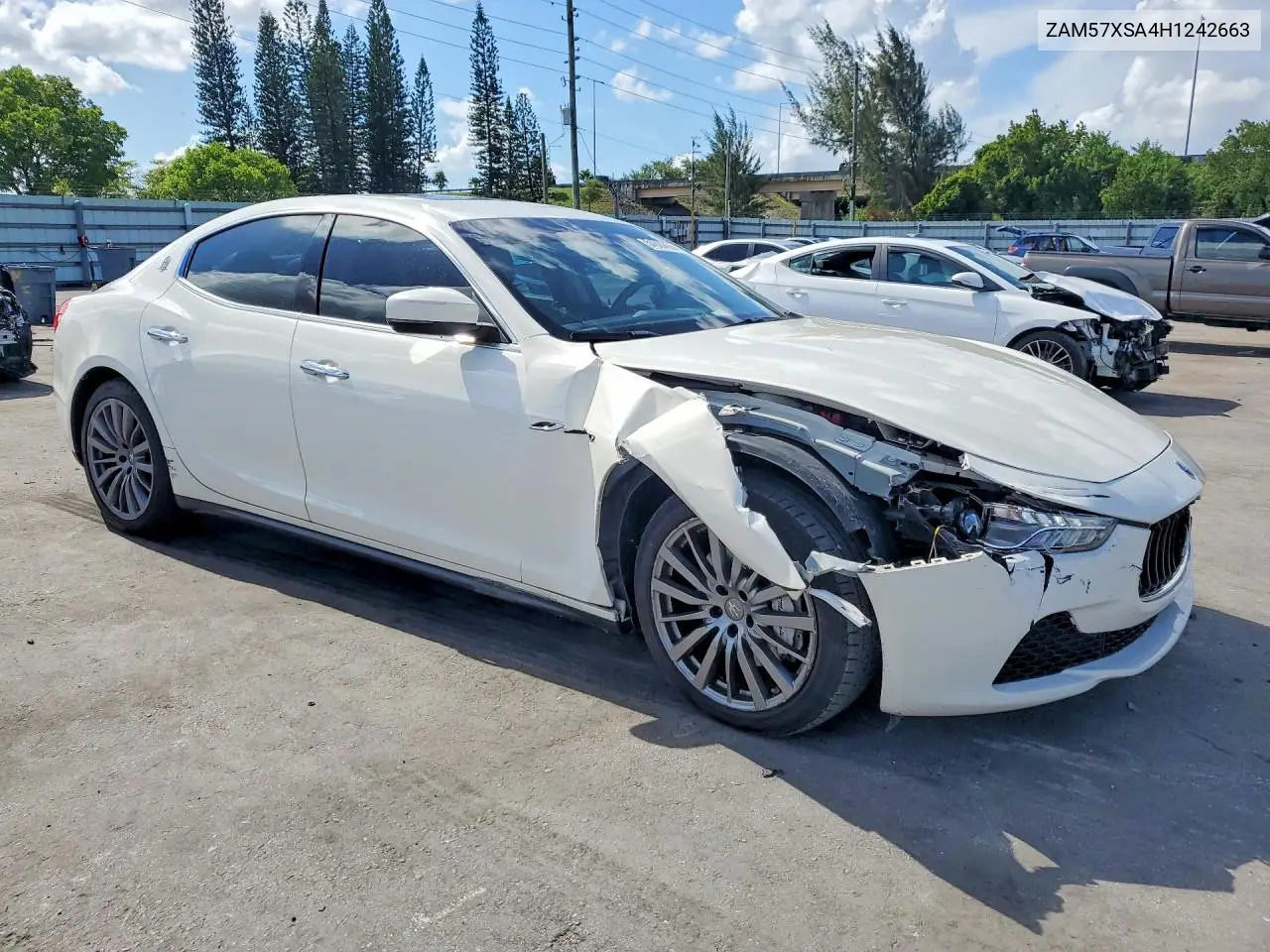 2017 Maserati Ghibli VIN: ZAM57XSA4H1242663 Lot: 54020456
