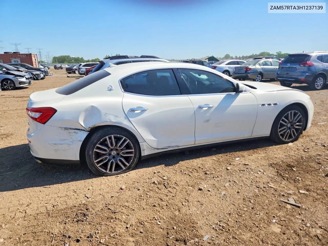 2017 Maserati Ghibli S VIN: ZAM57RTA3H1237139 Lot: 55386566