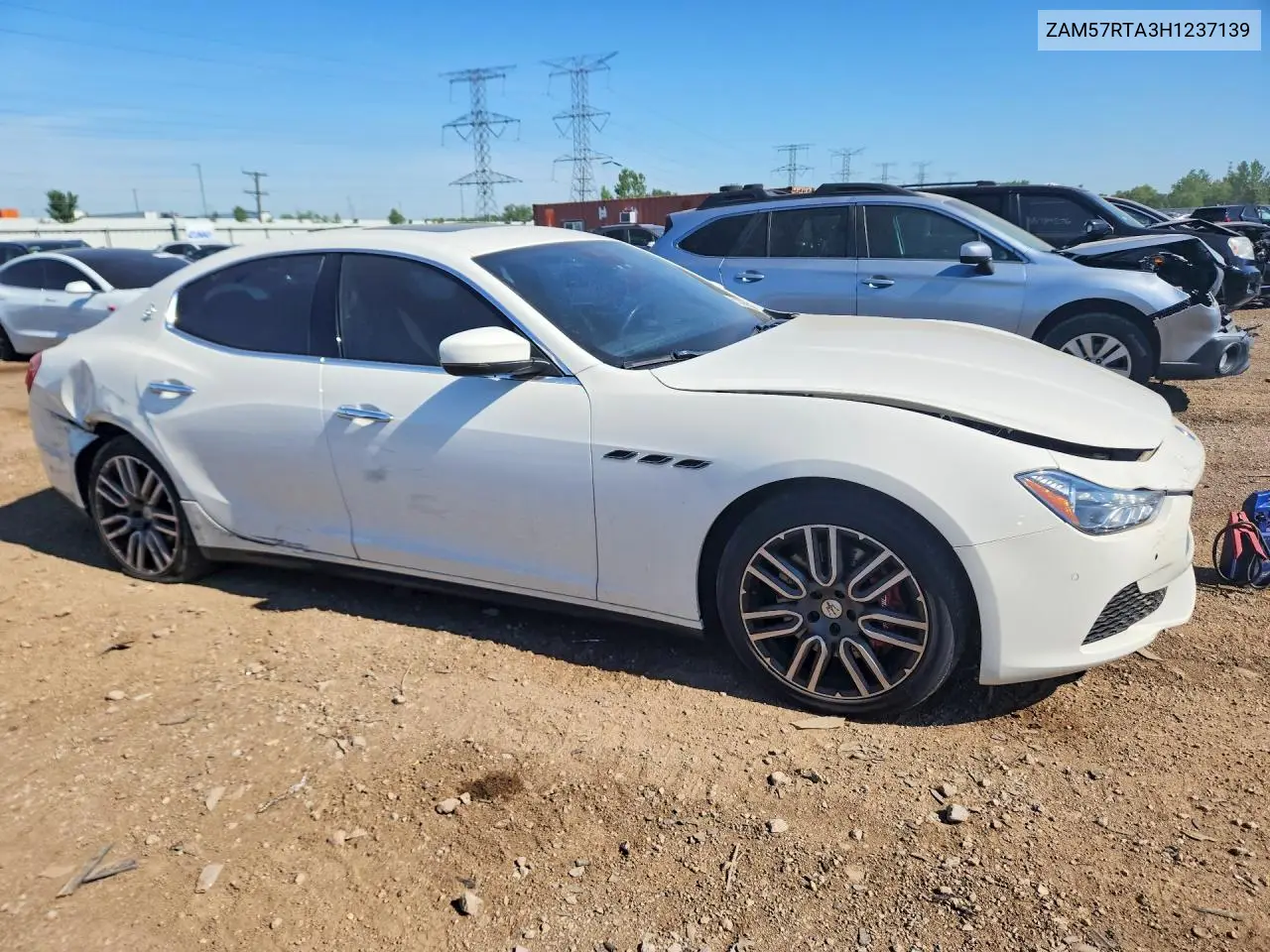 2017 Maserati Ghibli S VIN: ZAM57RTA3H1237139 Lot: 55386566