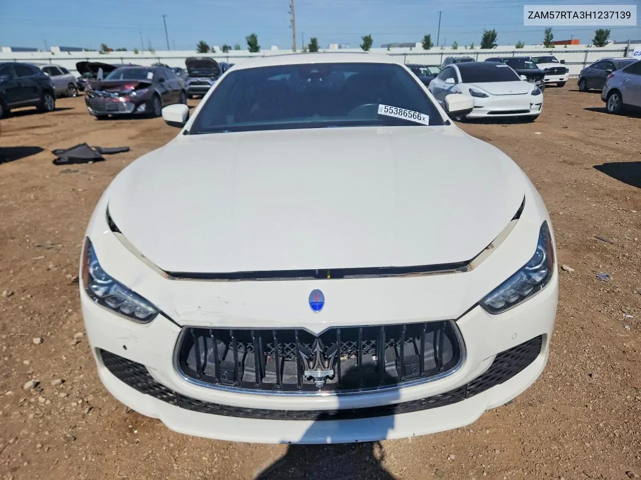 2017 Maserati Ghibli S VIN: ZAM57RTA3H1237139 Lot: 55386566