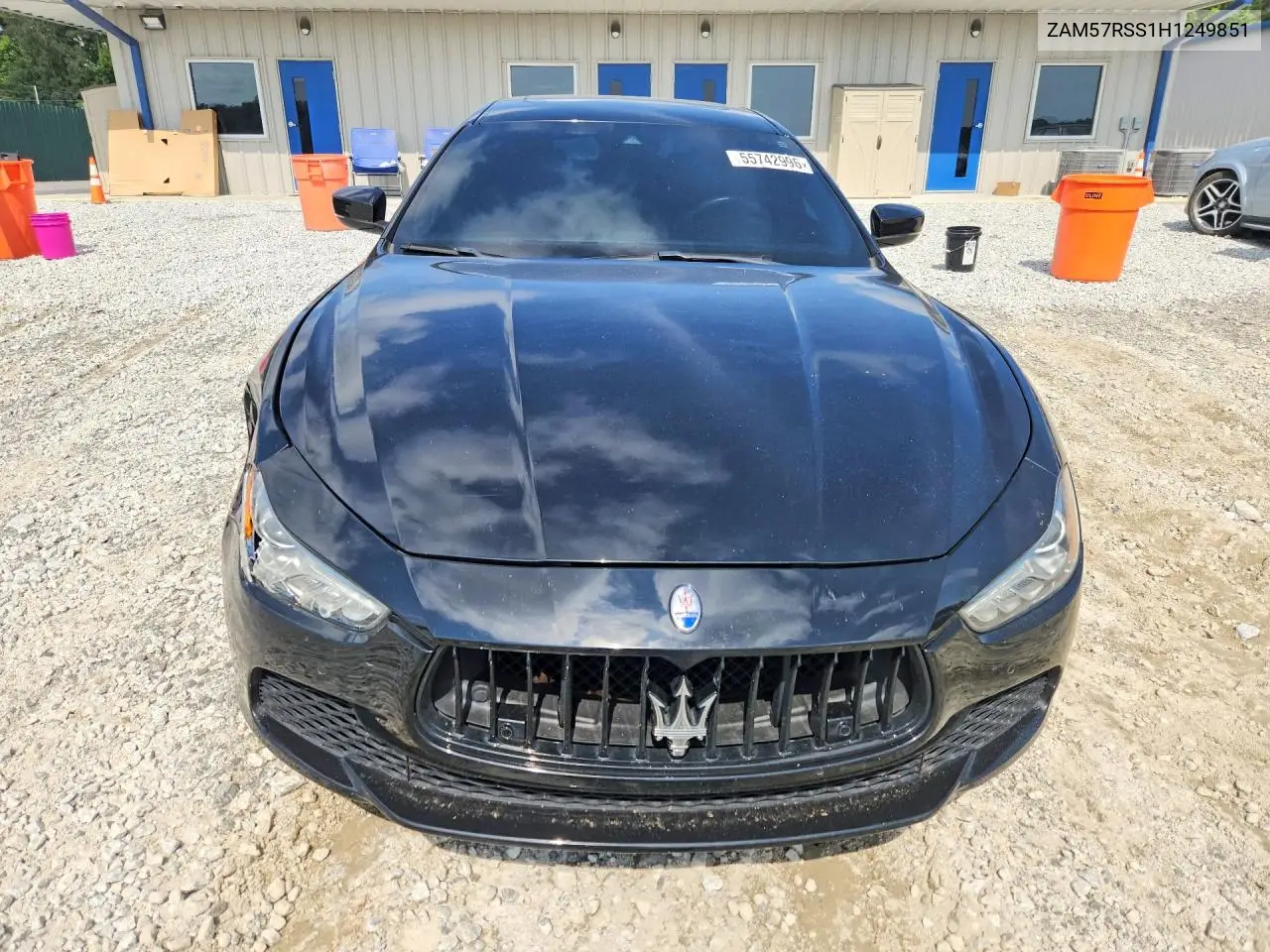 2017 Maserati Ghibli S VIN: ZAM57RSS1H1249851 Lot: 55742996