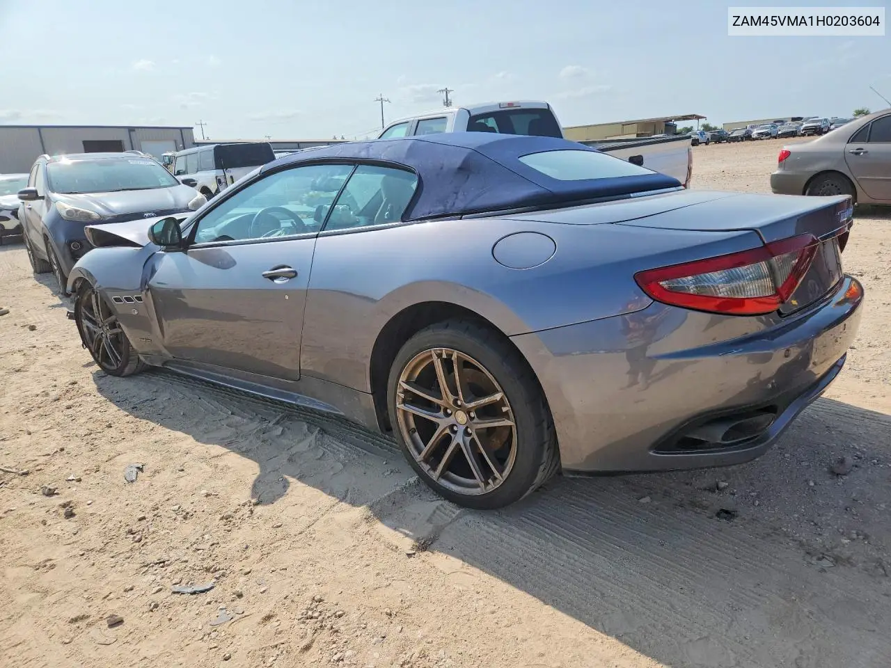 2017 Maserati Granturismo S VIN: ZAM45VMA1H0203604 Lot: 58633446