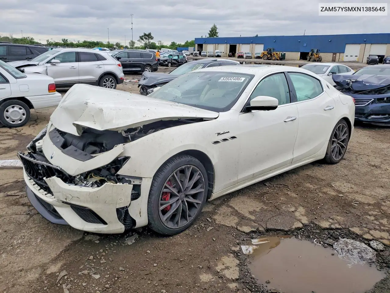 2022 Maserati Ghibli Modena VIN: ZAM57YSMXN1385645 Lot: 53932486