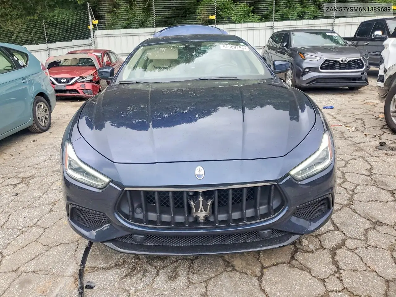 2022 Maserati Ghibli Modena VIN: ZAM57YSM6N1389689 Lot: 56809786