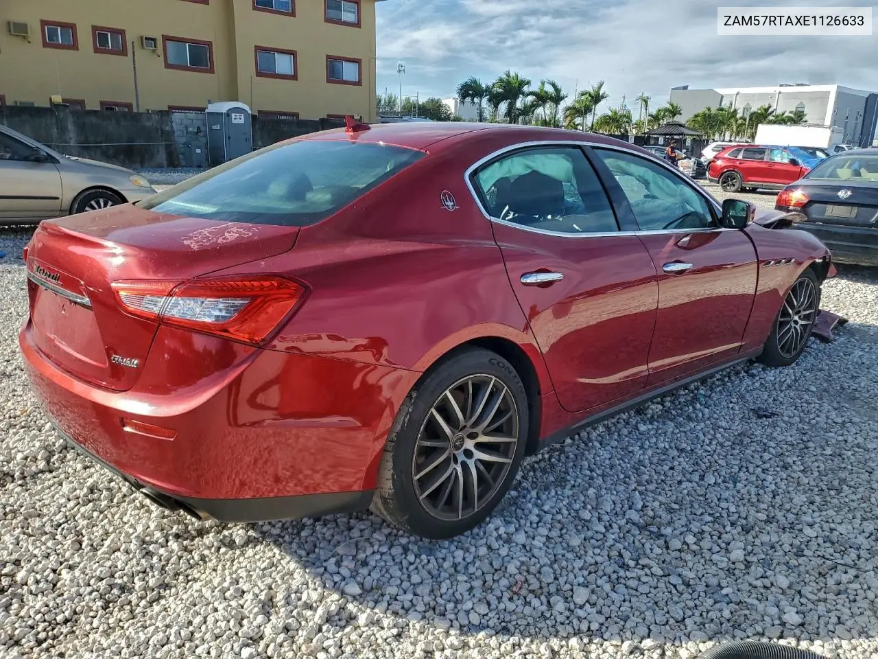 2014 Maserati Ghibli S VIN: ZAM57RTAXE1126633 Lot: 96080635