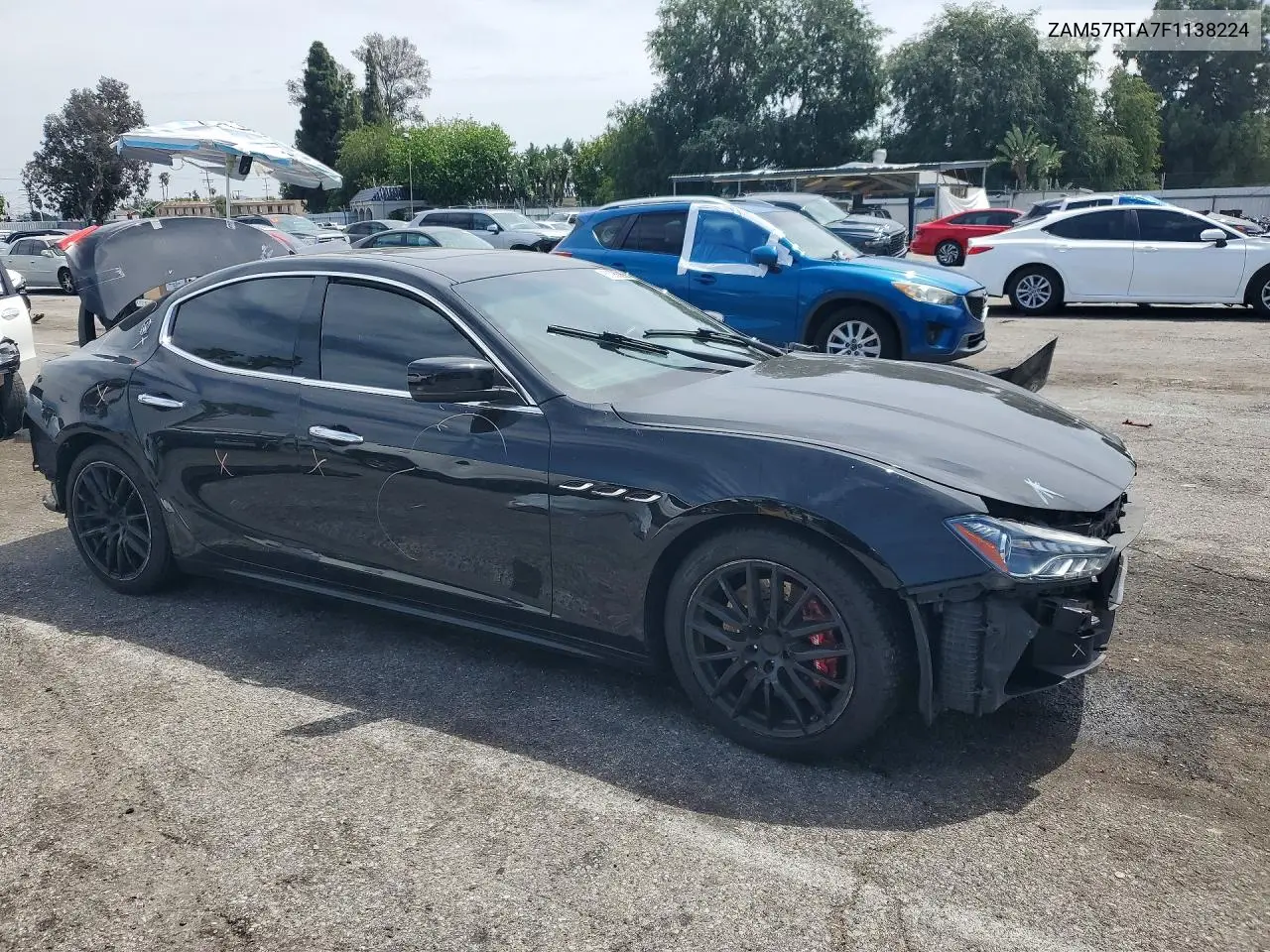 2015 Maserati Ghibli S VIN: ZAM57RTA7F1138224 Lot: 50286266