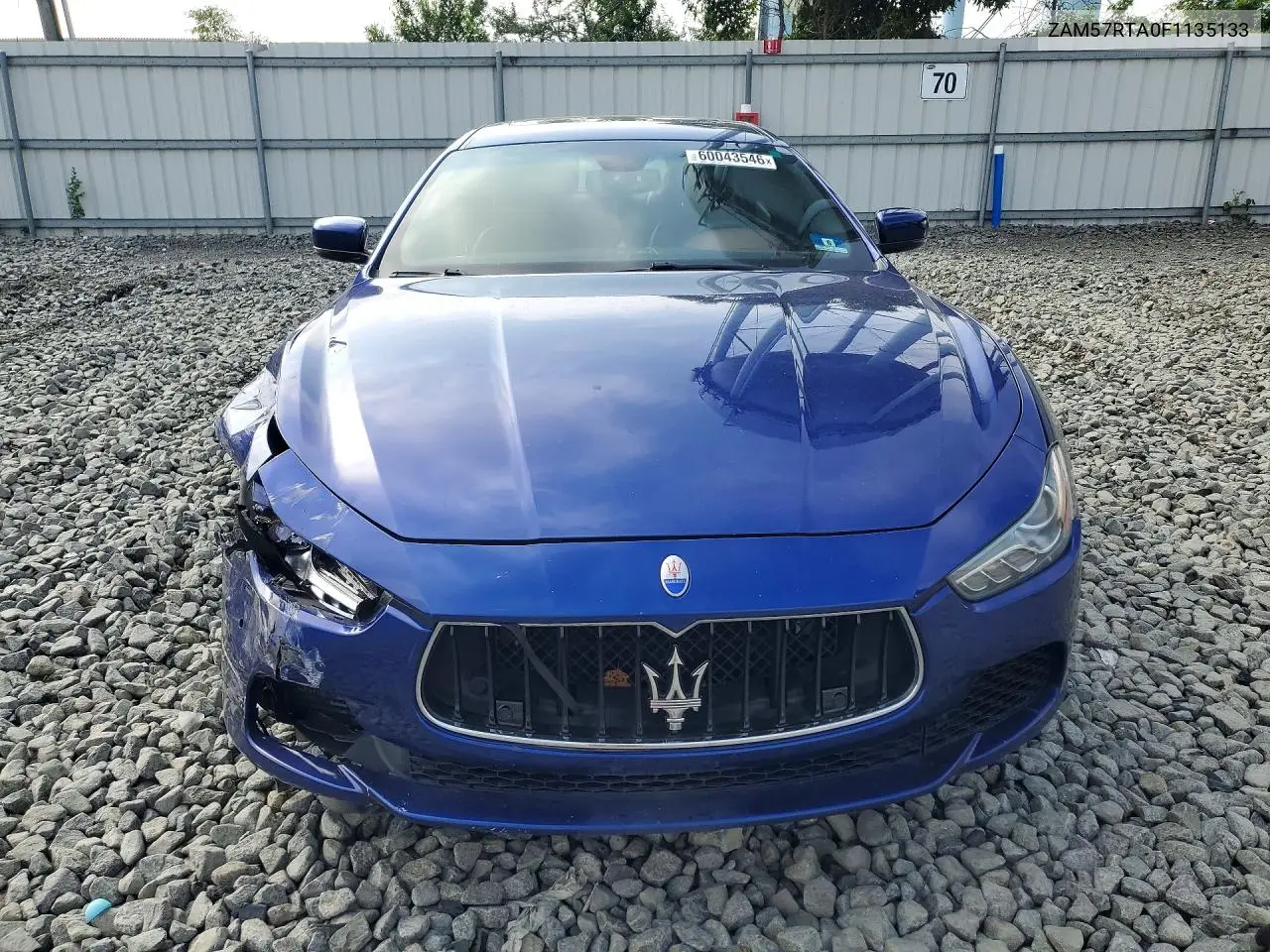 2015 Maserati Ghibli S VIN: ZAM57RTA0F1135133 Lot: 60043546