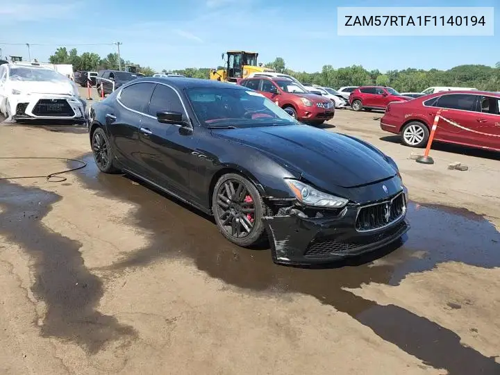 2015 Maserati Ghibli S/Q4 VIN: ZAM57RTA1F1140194 Lot: 61528426