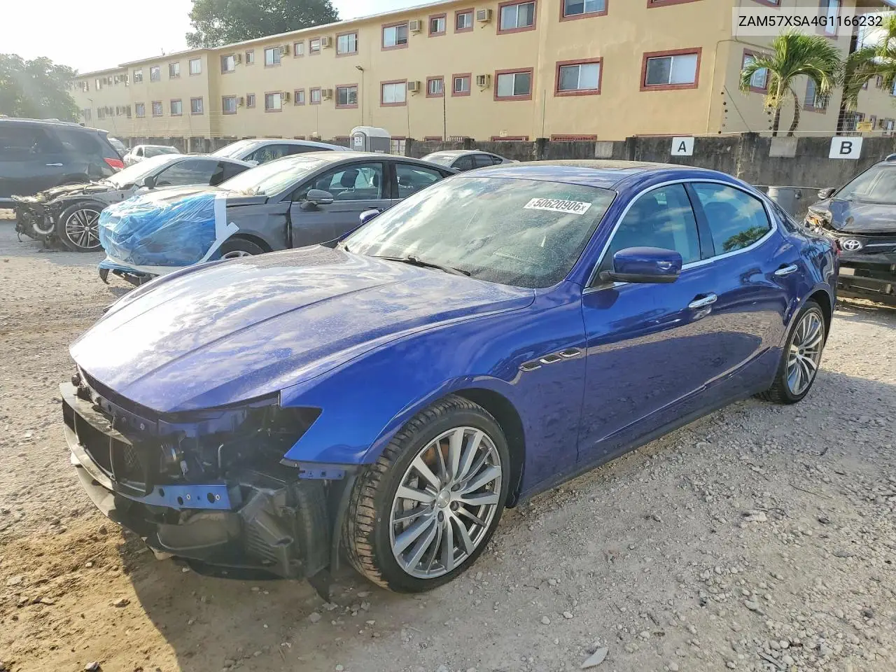 2016 Maserati Ghibli VIN: ZAM57XSA4G1166232 Lot: 50620906