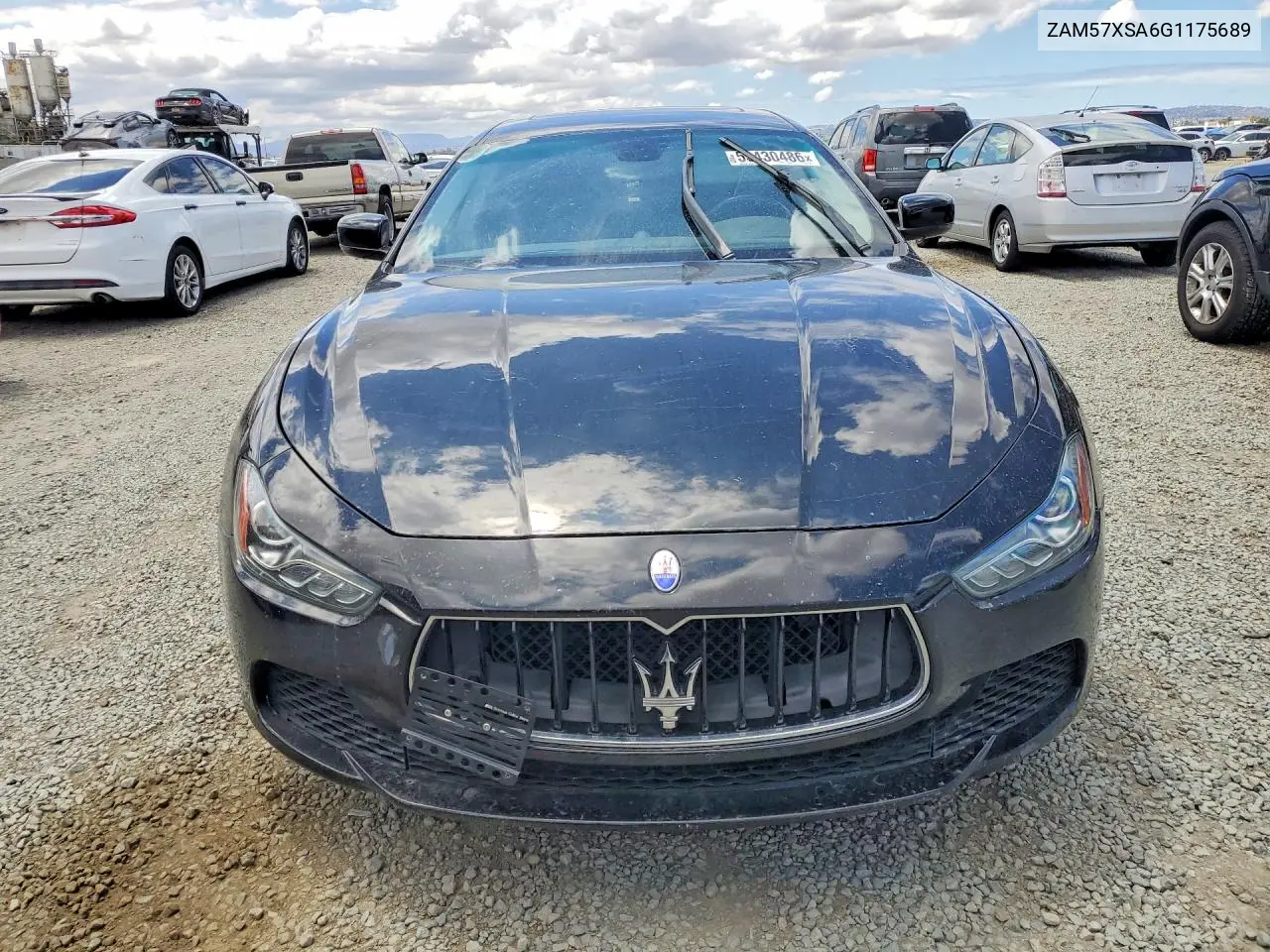2016 Maserati Ghibli VIN: ZAM57XSA6G1175689 Lot: 55430486