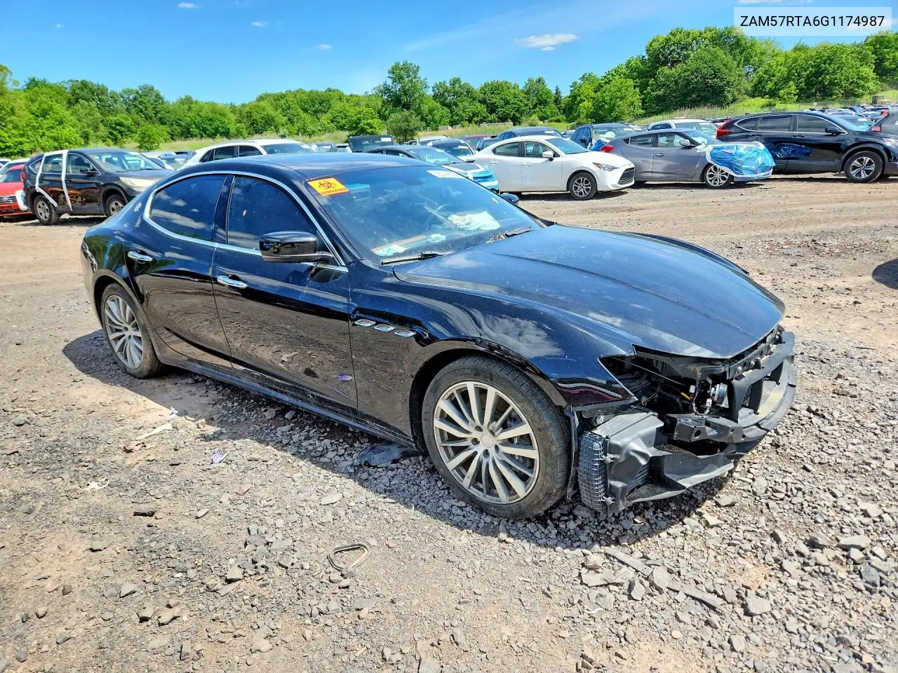 2016 Maserati Ghibli S VIN: ZAM57RTA6G1174987 Lot: 56344576
