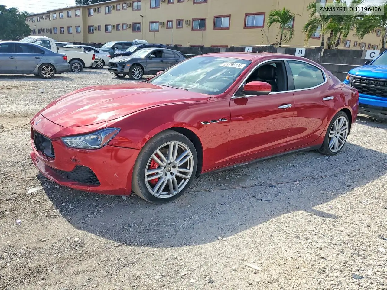 2017 Maserati Ghibli S VIN: ZAM57RTL0H1196406 Lot: 61855876