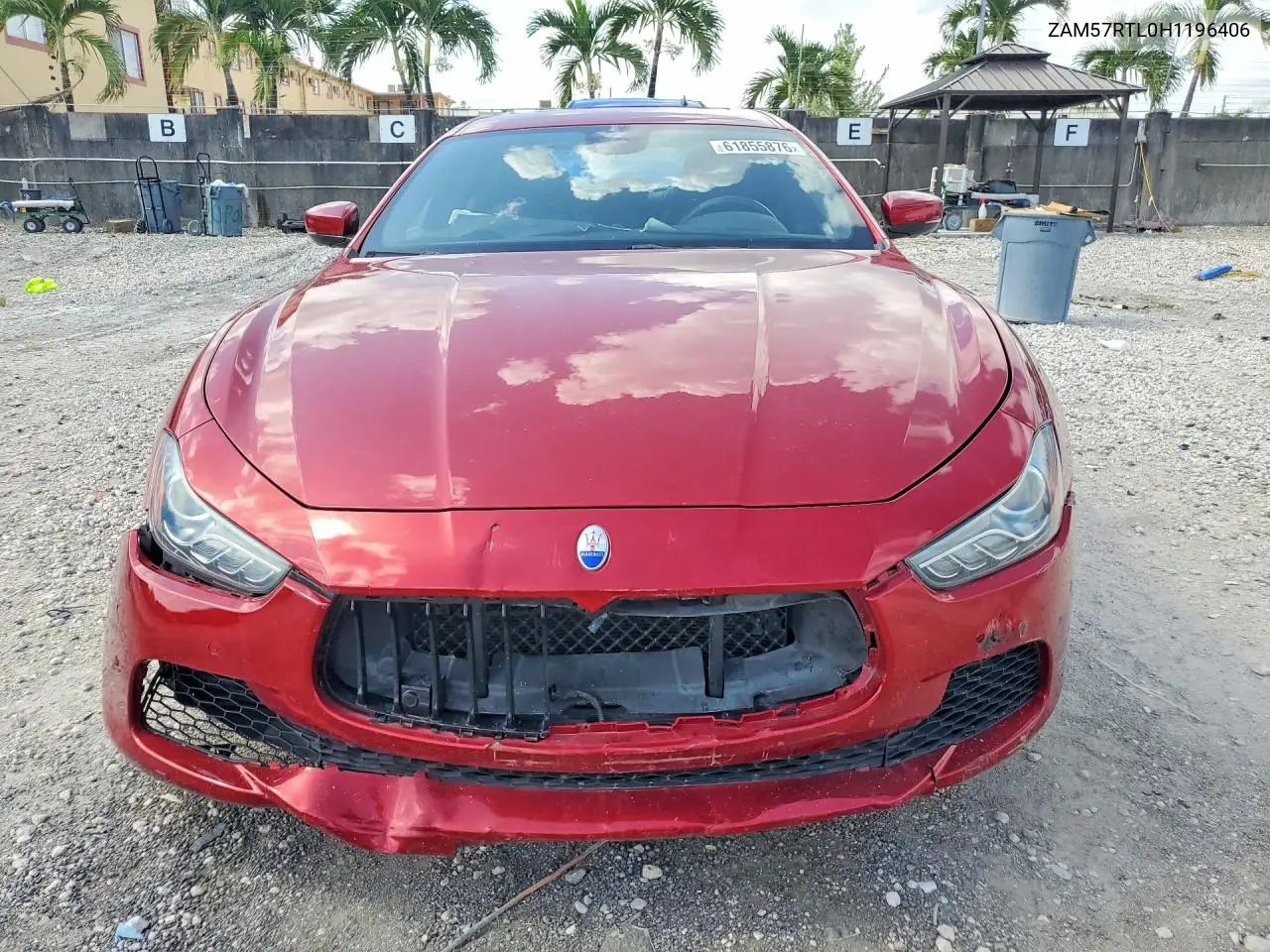 2017 Maserati Ghibli S VIN: ZAM57RTL0H1196406 Lot: 61855876