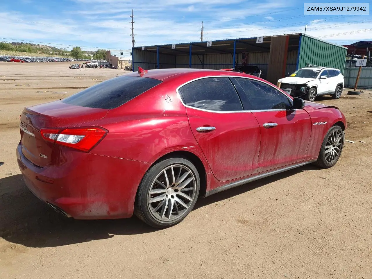 2018 Maserati Ghibli VIN: ZAM57XSA9J1279942 Lot: 50444006