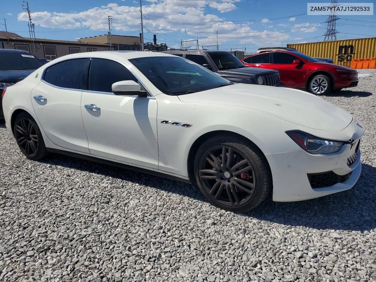 2018 Maserati Ghibli S VIN: ZAM57YTA7J1292533 Lot: 57391746