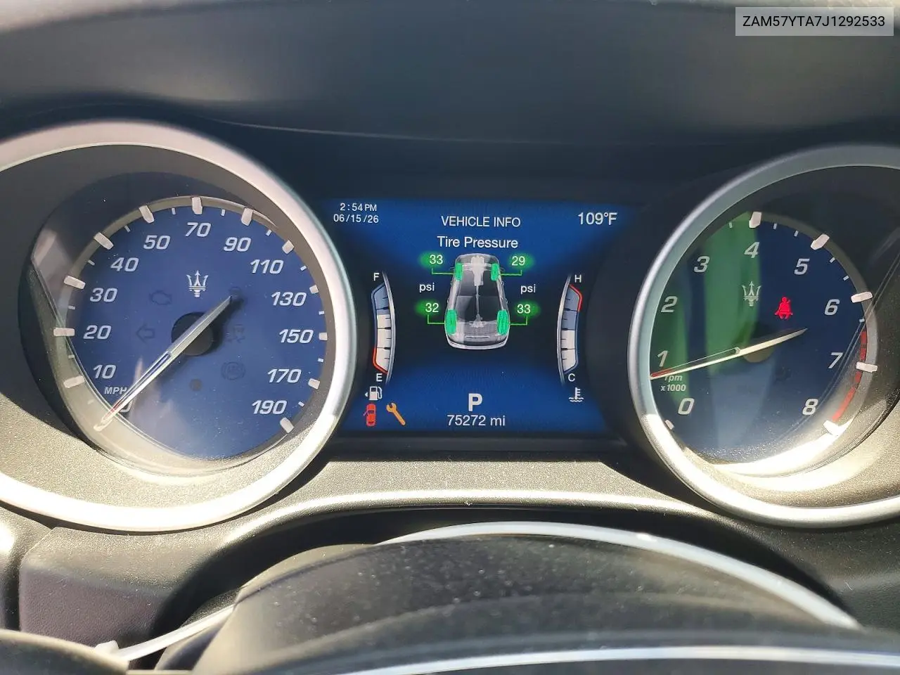 2018 Maserati Ghibli S VIN: ZAM57YTA7J1292533 Lot: 57391746