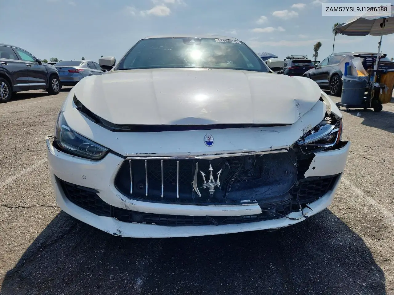 2018 Maserati Ghibli VIN: ZAM57YSL9J1286588 Lot: 57852056
