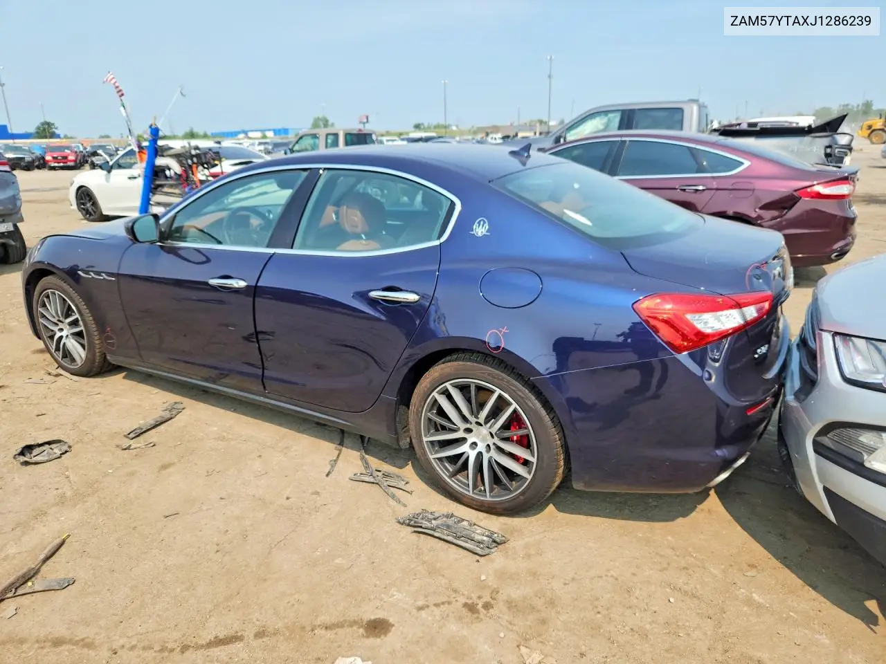 2018 Maserati Ghibli S VIN: ZAM57YTAXJ1286239 Lot: 60840946
