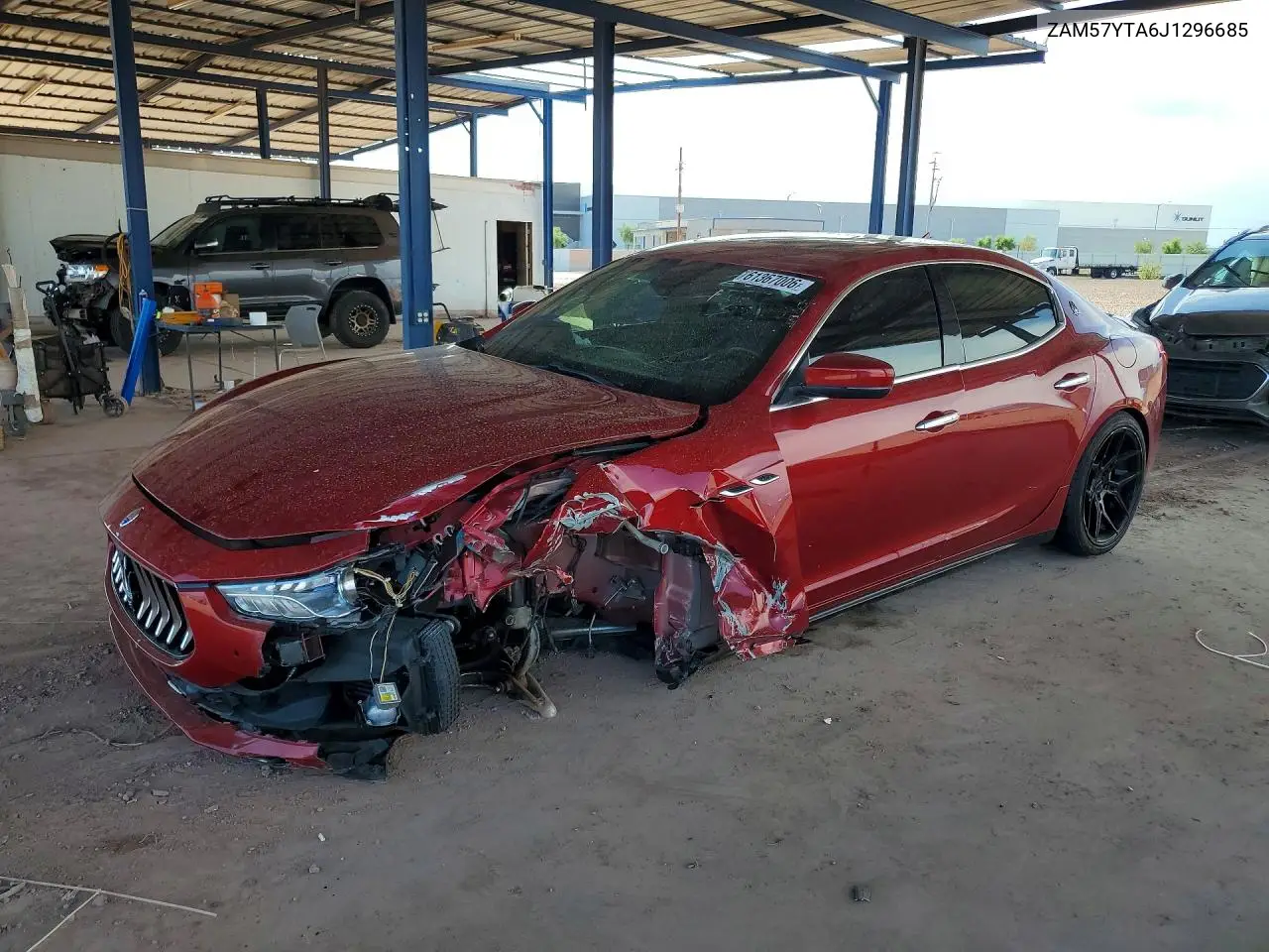 2018 Maserati Ghibli S/Q4 VIN: ZAM57YTA6J1296685 Lot: 61367006