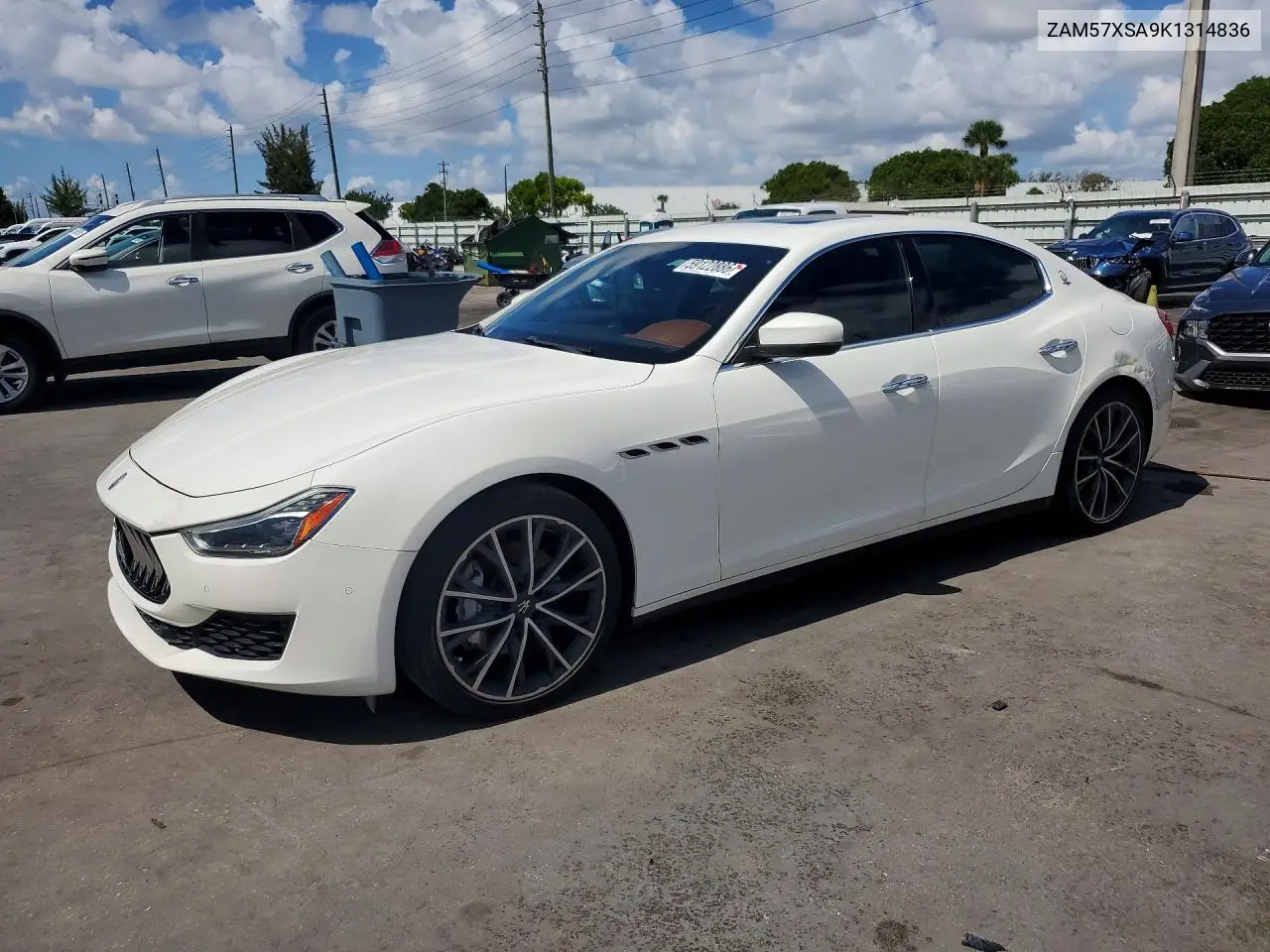 2019 Maserati Ghibli VIN: ZAM57XSA9K1314836 Lot: 59122886