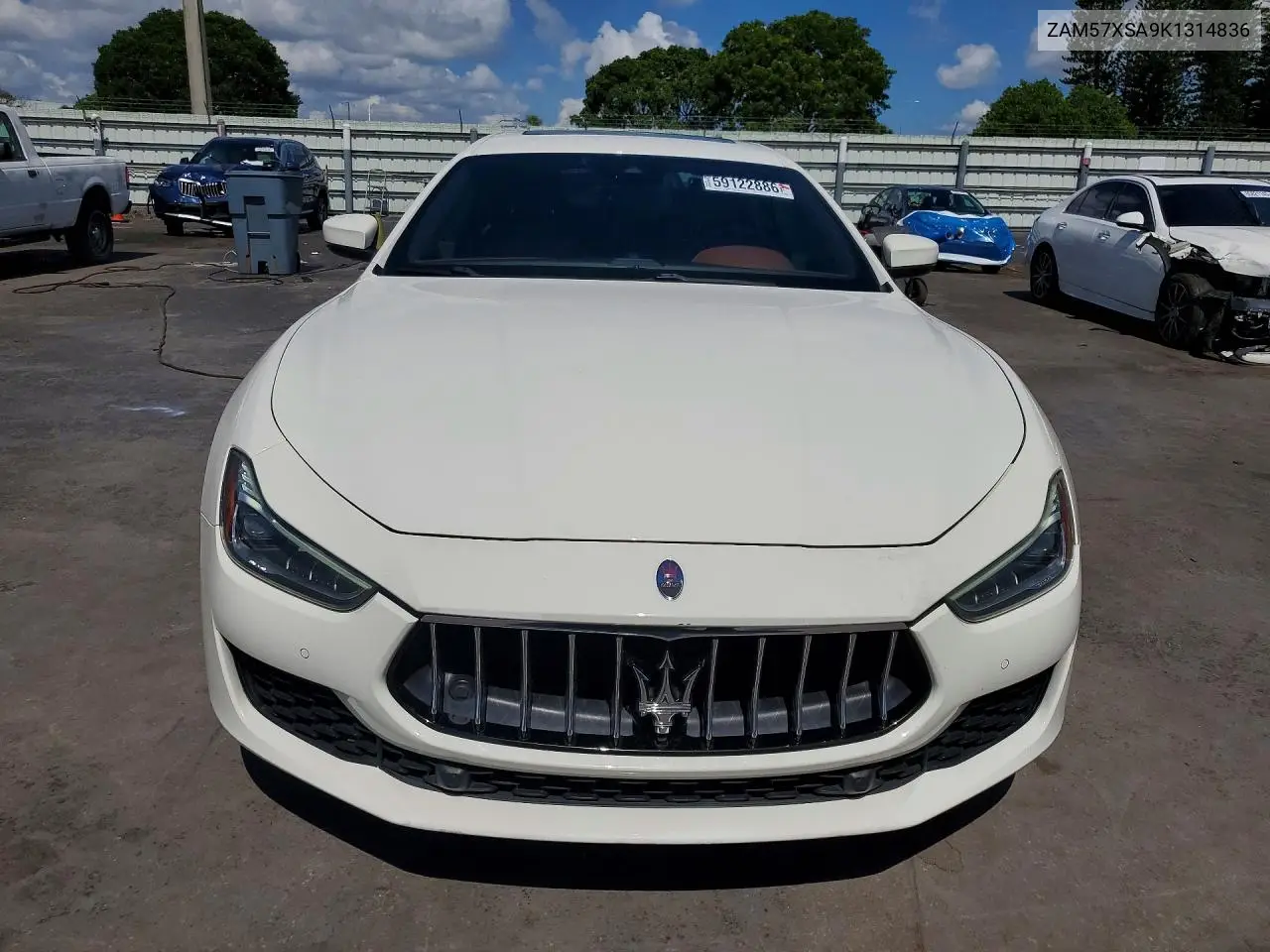 2019 Maserati Ghibli VIN: ZAM57XSA9K1314836 Lot: 59122886