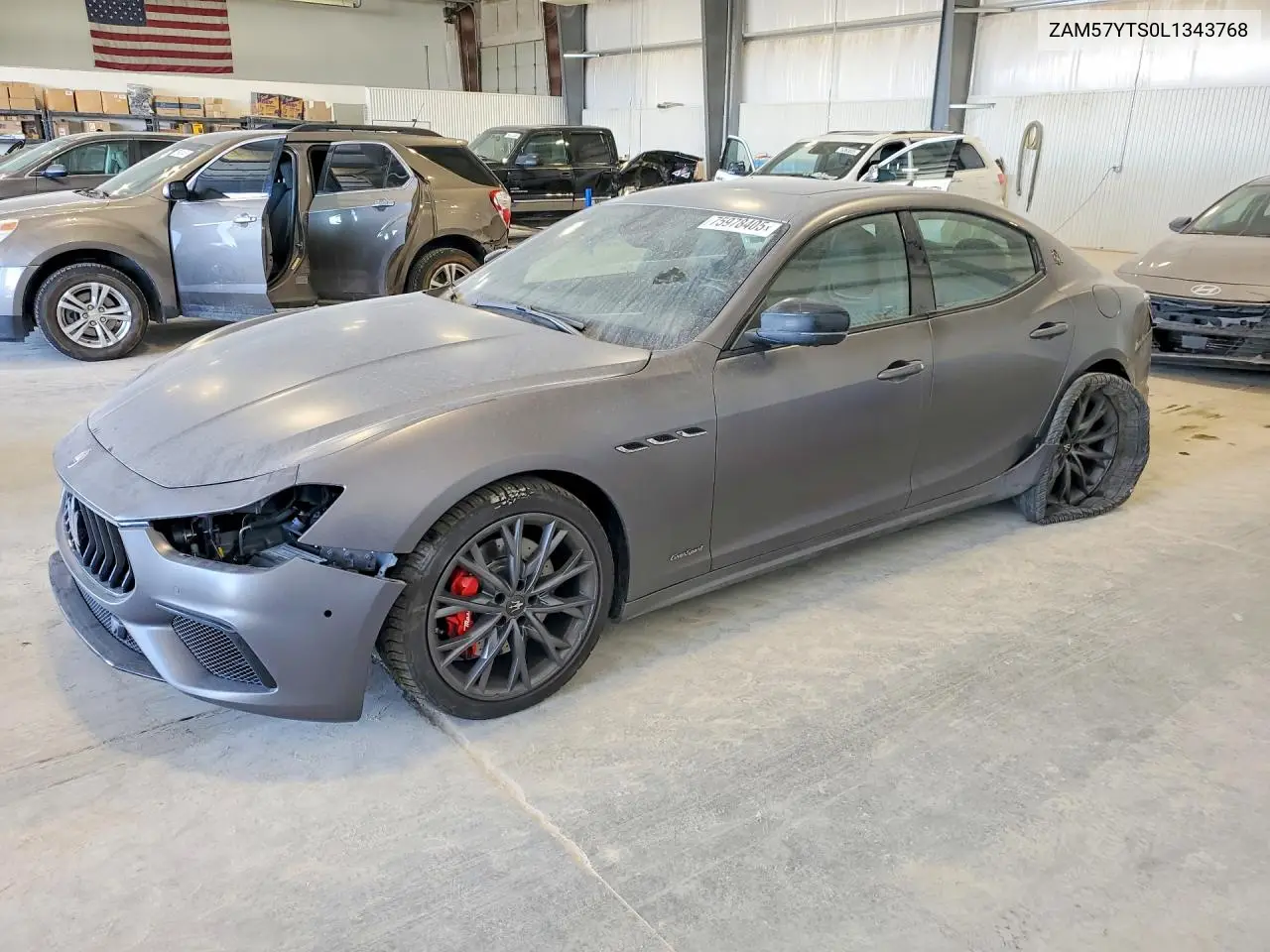 2020 Maserati Ghibli S VIN: ZAM57YTS0L1343768 Lot: 75978405