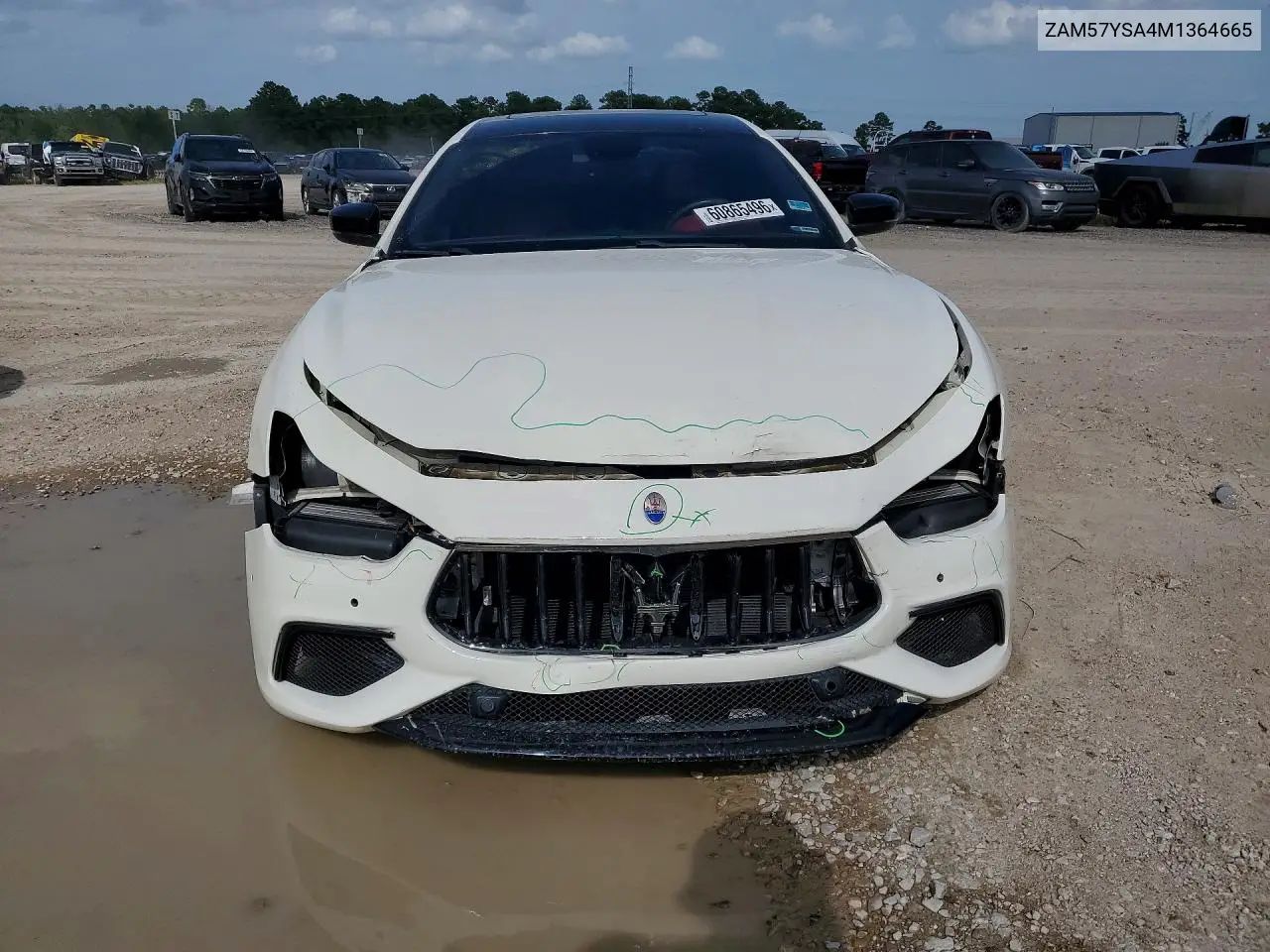 2021 Maserati Ghibli S VIN: ZAM57YSA4M1364665 Lot: 60865496