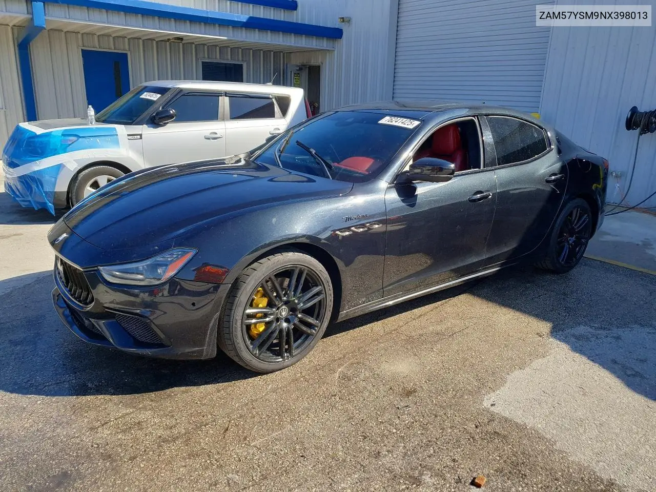 2022 Maserati Ghibli Modena VIN: ZAM57YSM9NX398013 Lot: 76241425