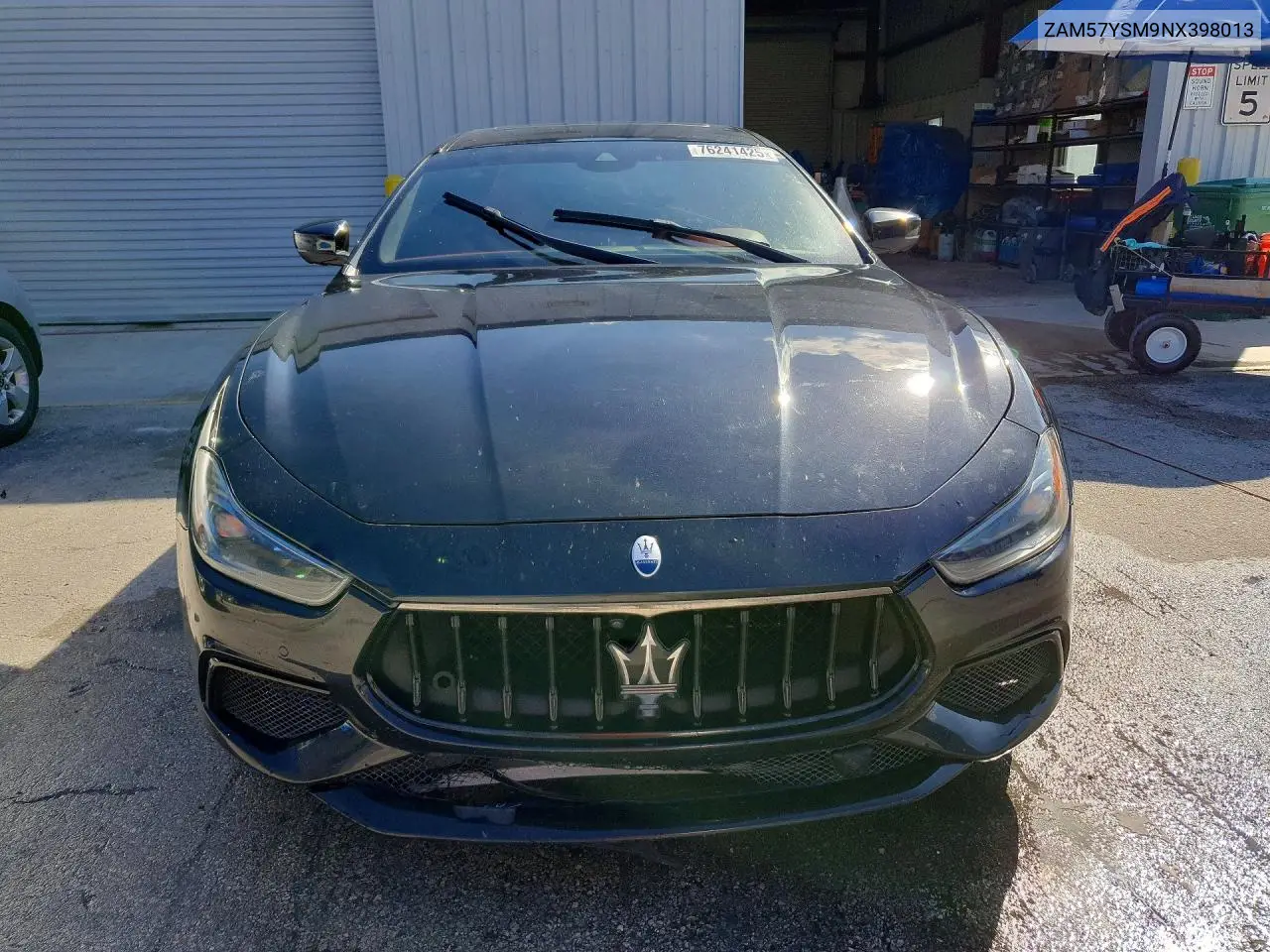 2022 Maserati Ghibli Modena VIN: ZAM57YSM9NX398013 Lot: 76241425