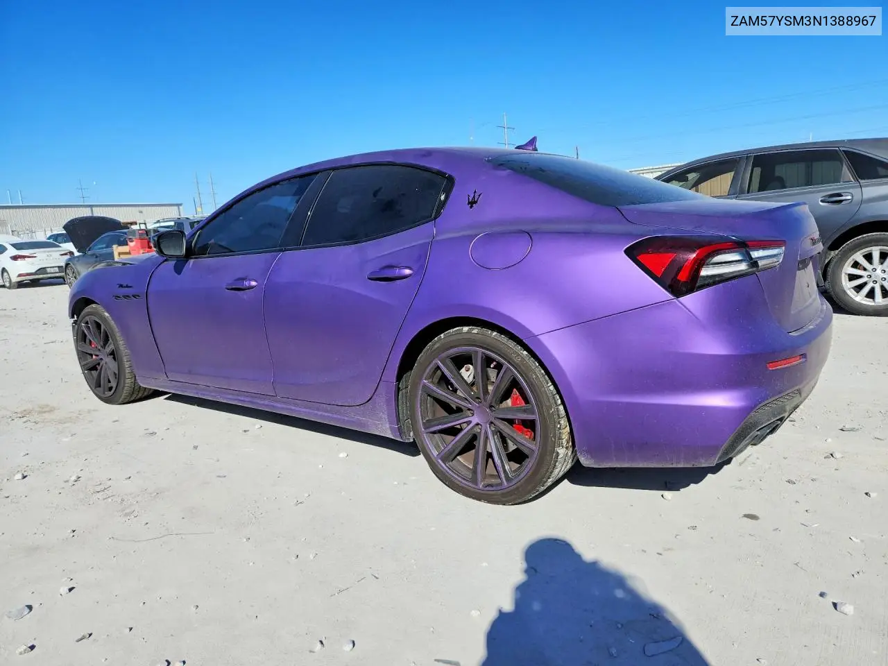 2022 Maserati Ghibli Modena VIN: ZAM57YSM3N1388967 Lot: 76376925