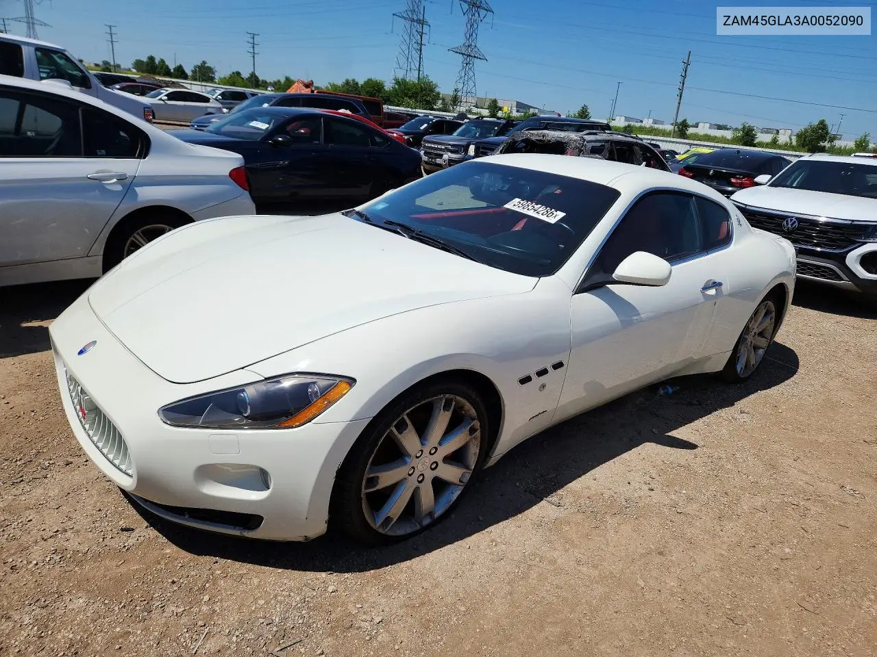 2010 Maserati Granturismo VIN: ZAM45GLA3A0052090 Lot: 59854286