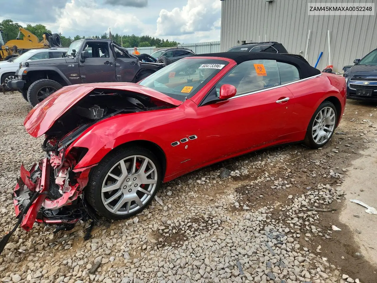 2010 Maserati Granturismo VIN: ZAM45KMAXA0052248 Lot: 60473396
