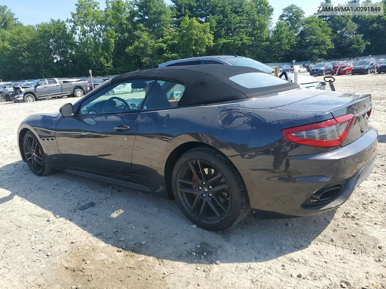 2018 Maserati Granturismo S VIN: ZAM45VMA1J0291849 Lot: 55847986