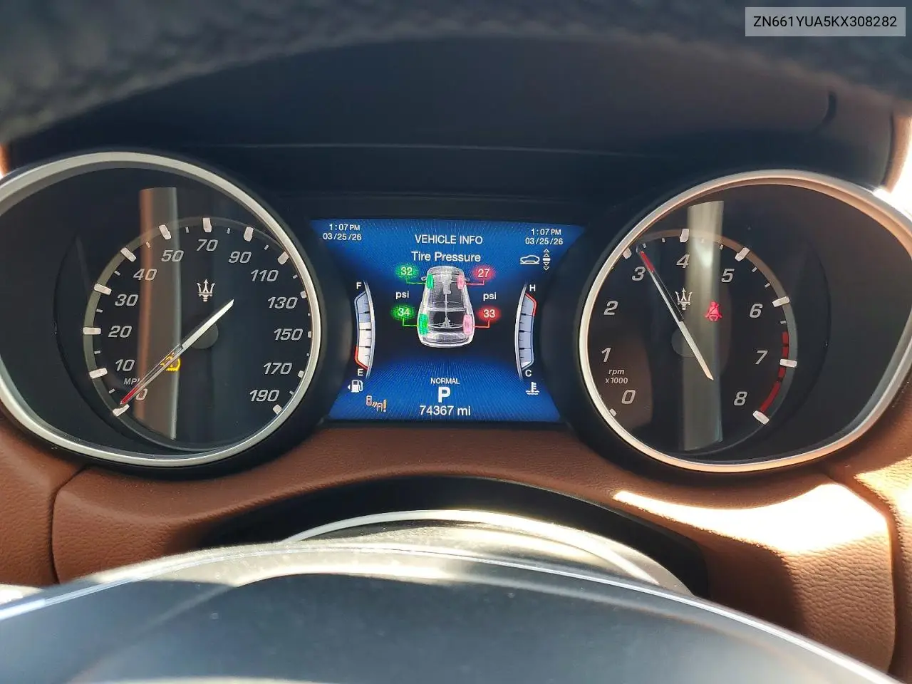 2019 Maserati Levante S VIN: ZN661YUA5KX308282 Lot: 46870446